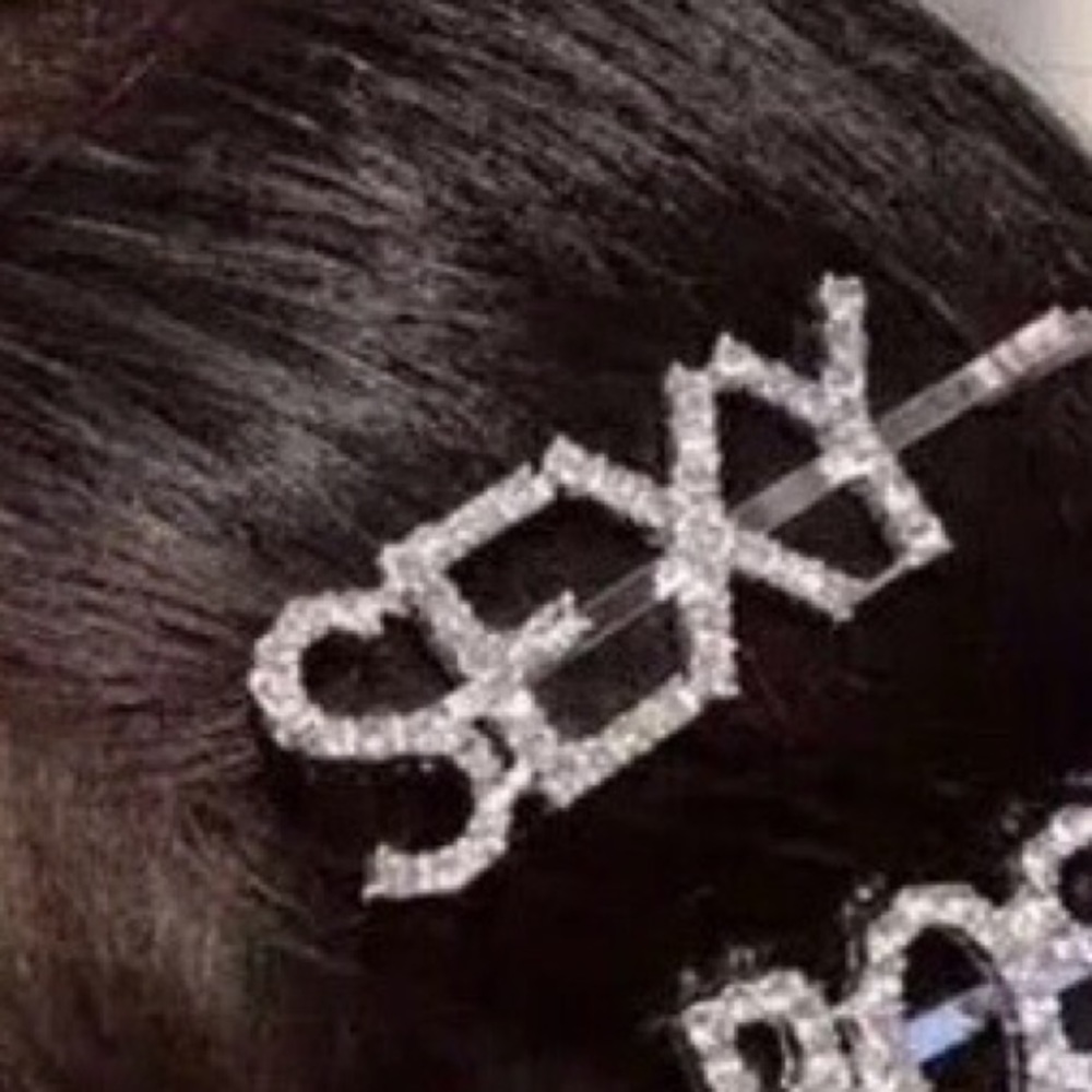 Sexy rhinestone hair pin.